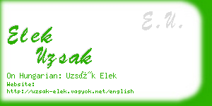 elek uzsak business card